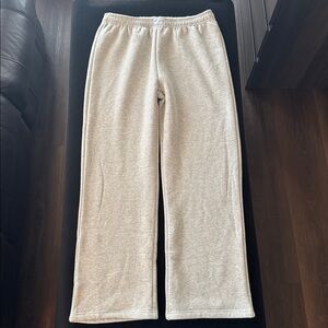 NEW Women's PARKE Classic Grey / Gray Fleece Boxer Relaxed Sweatpants Sz. L